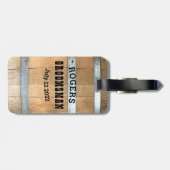 グロムパーソナライズされたスマン・バーボンバレル ラゲッジタグ (裏面横)