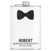 グロムメンズウェディングパーティー名前をカスタムする フラスク (正面)