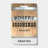 グロム素朴パーソナライズされたースウィスキー樽 バッジ (Back)