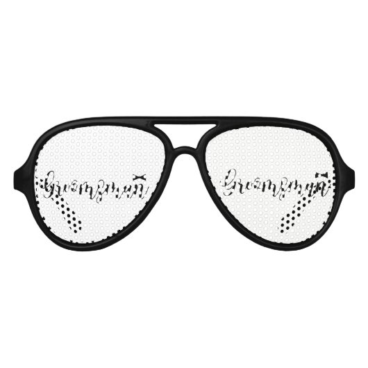 グロム結婚スマンの独身パーティー アビエーターサングラス (正面)