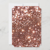 グロム ローズゴールド グリッター ブラック 招待状 (裏面)