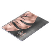 グロム ローズゴールド ブラック メタリック ノートブック (左側)