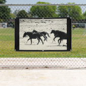 グロメットが付いているユタの旗の野生の馬 横断幕 (インサイチュ)