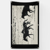 グロメットが付いているユタの旗の野生の馬 横断幕 (縦)