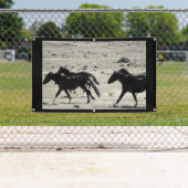 グロメットが付いているユタの旗の野生の馬 横断幕 (インサイチュ)