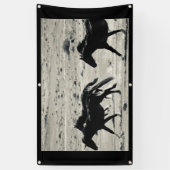 グロメットが付いているユタの旗の野生の馬 横断幕 (縦)