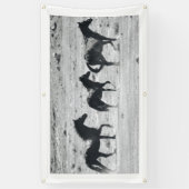 グロメットが付いているユタの旗の野生の馬 横断幕 (縦)