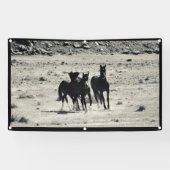 グロメットが付いているユタの旗の野生の馬 横断幕 (横)