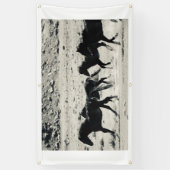 グロメットが付いているユタの旗の野生の馬 横断幕 (縦)