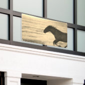 グロメット付きユタバナーの野生馬 横断幕 (ビルの外側)