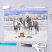 グロラピントグレ絵を描イーホースオンザウィンターファーム 薄葉紙 (クラフト)