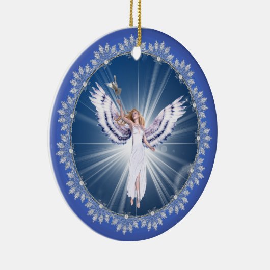 グロリアのクリスマスの天使の木のオーナメント セラミックオーナメント (右)