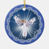 グロリアのクリスマスの天使の木のオーナメント セラミックオーナメント (正面)