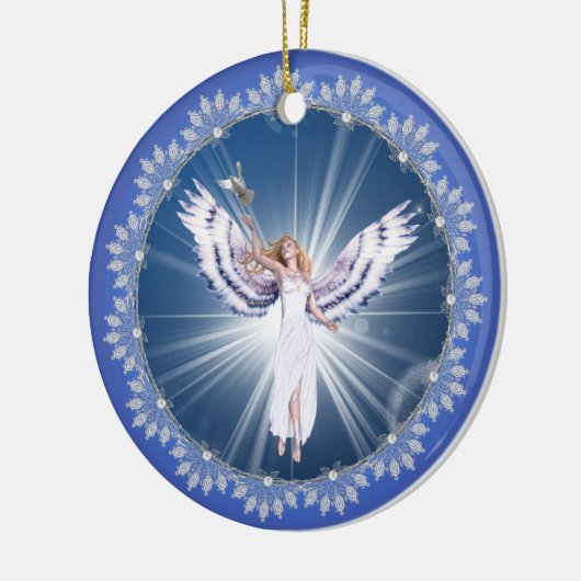 グロリアのクリスマスの天使の木のオーナメント セラミックオーナメント (左)