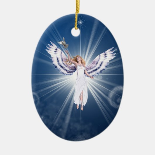グロリアの天使の休日の装飾 セラミックオーナメント (正面)