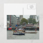 「グロリアナ」がタワー桟橋を通過 ポストカード (正面/裏面)