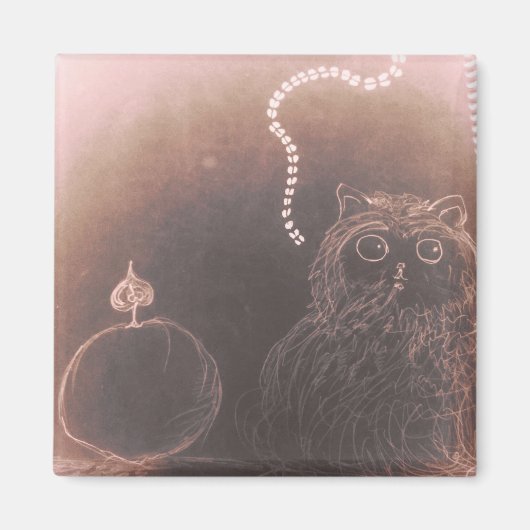 グロリア猫がグロリアライトニングアニメ漫画キャラクター マグネット (正面)