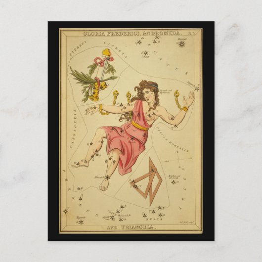 グロリア・フレデリチ、アンドロメダと三角州 ポストカード (正面)