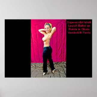 グロリア・ヴァンダービルトパンツのスーパーモデル・イシャラウラ ポスター