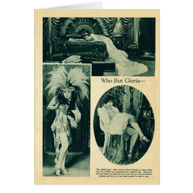 グロリアSwansonの1922年のヴィンテージのポートレートカード (正面)