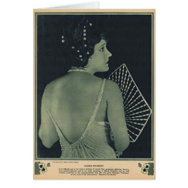 グロリアSwanson 1922年 (正面)