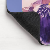 グロリオウズパープルアイリス絵画ズ水彩色 マウスパッド (コーナー)