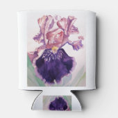 グロリオウズパープルアイリス絵画ズ水彩色 缶クーラー (裏面)