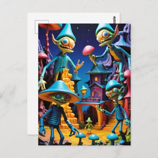 グロルタウンのゴブリン – Ken Gageファンタジーアート ポストカード (正面/裏面)