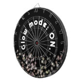 グローおもしろいグリッター感動的ブラック抽象芸術 ダーツボード (正面右)