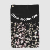 グローおもしろいグリッター白黒バラ金ゴールド赤面 ゴルフタオル (正面)