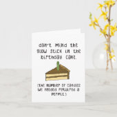 グローおもしろいスティック誕生日カード カード (黄色い花)