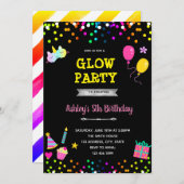 グローとスリープバーパーティー 招待状 (正面/裏面)