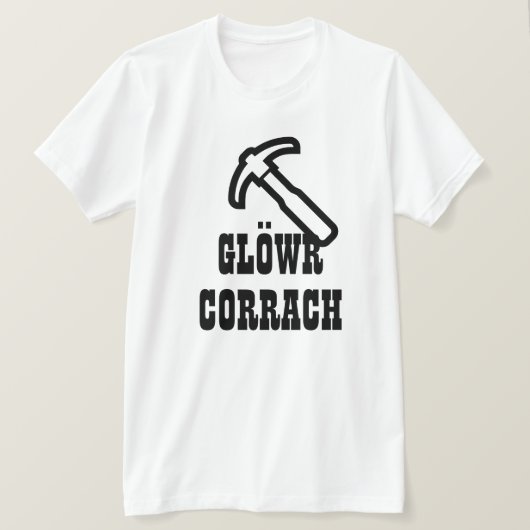 グローア・コラック | ウェールズ語の小人採鉱者 Tシャツ (デザイン正面)