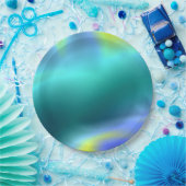 グローイングアクアペーパープレート ペーパープレート (パーティー)