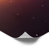 グローイングコズミックエナジーの衝突 抽象的な宇宙 ポスター (角)