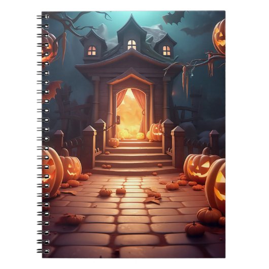 グローイングパンプキンハロウィン ノートブック (正面)