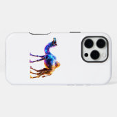 グローイング デジタル ラクダ アート iPhoneケース (裏面横)