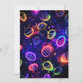 グローインザダークイースターエッグハント ネオンパーティー 招待状 (裏面)