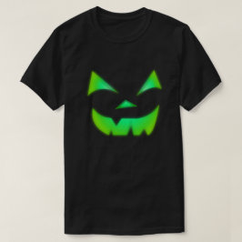 グローインザダークグリーンハロウィーンのカボチャのちょうちんパンプキン Tシャツ