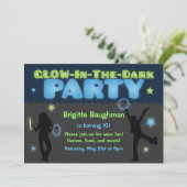 グローインザダークパーティの招待状子供へ 招待状 (スタンド正面)