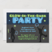 グローインザダークパーティの招待状子供へ 招待状 (裏面)