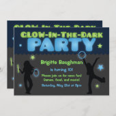 グローインザダークパーティの招待状子供へ 招待状 (正面/裏面)