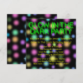 グローインザダーク バースデーパーティー 招待状 (正面/裏面)