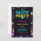 グローインザダーク バースデー インビテーションズ 招待状 (正面)