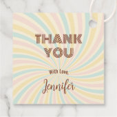 グローウィー ピンク ディスコボール ブライダルシャワー サンクス フェイバータグ (裏面)