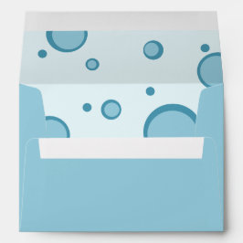 グローウィー レトロ ブルー サークル 70年代 ウェディング 封筒