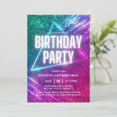 グローカラフルネオン21誕生日パーティー 招待状 (スタンド正面)