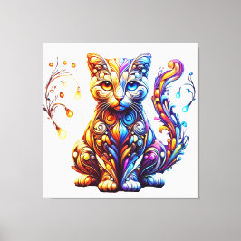 グローキャッ鮮やかト キャンバスプリント