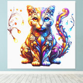 グローキャッ鮮やかト キャンバスプリント (インサイチュ (ウッドフロア))