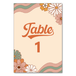 グローキー レトロ 1970年代 ダイシー フラワーテーブルナンバー テーブルナンバー